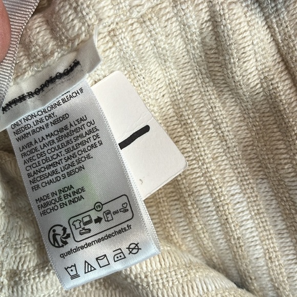 Anthropologie Pieced Stripe Cotton Blend Woven Curtain NWT - Picture 5 of 12